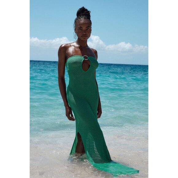 NWT Monday Swimwear Green Swim Coverup - Picture 3 of 9